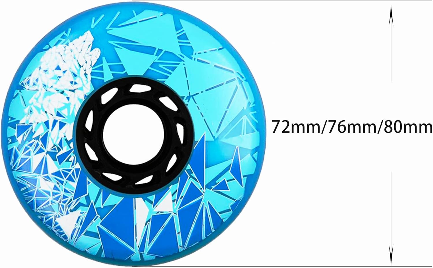 Inline Skate Wheels for Outdoor Indoor 72mm/ 76mm/ 80mm Inline Skate Replacement Wheels High-end Flat Flower Wheels