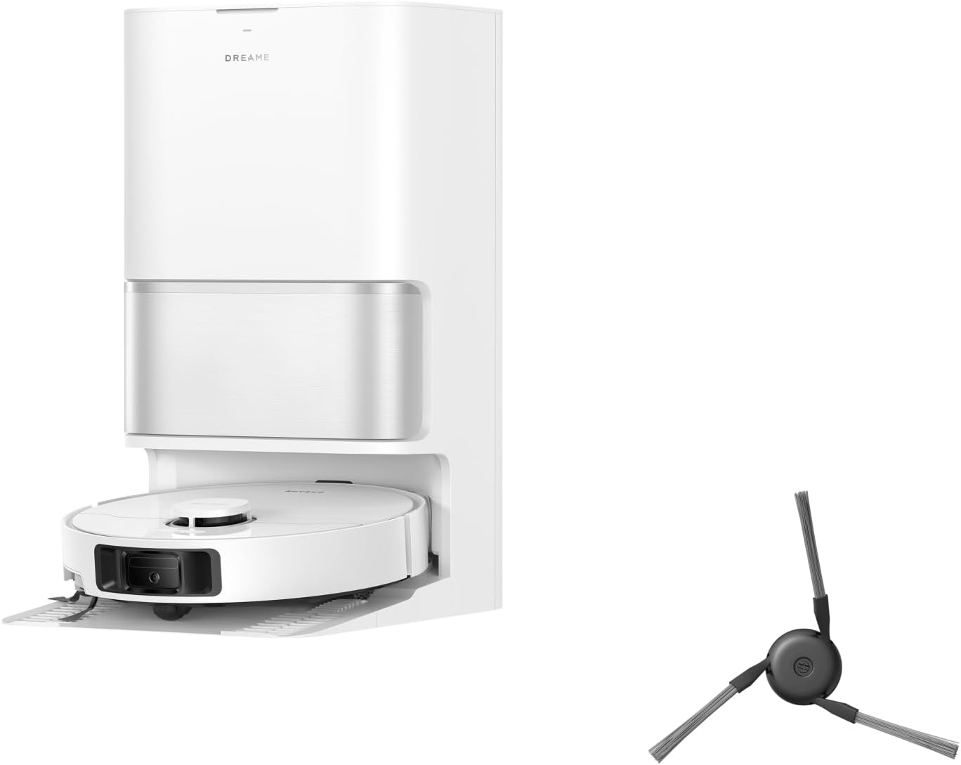 DREAME L40 Ultra Gen 2 Robot Vacuum Cleaner (White) and Side Brush