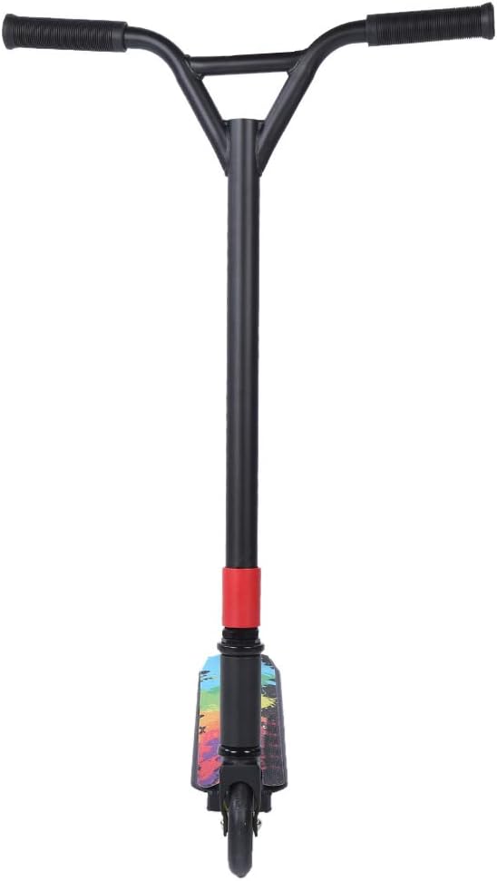 Portable Stunt Scooter, Adult Scooter Set with Aluminum y Wheels, Black for Commuting and Ad, Aviation Aluminum