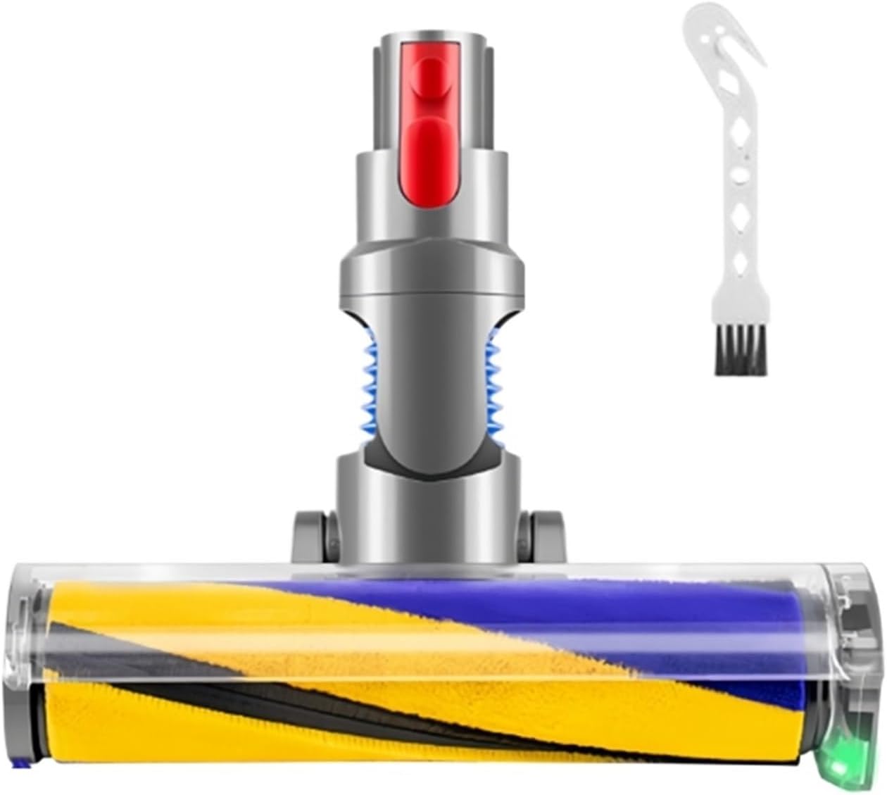 L65A Dust Detect Vacuum Attachment Compatible For Dyson V15 V11 V10 V8 V7 Hardwood Floor Head Soft Roller Brush With Optical Green Light