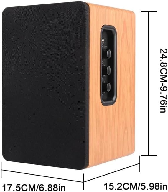kuaidh 2.0 HiFi Speaker Bookshelf Sound System Music Speakers for TV Computer Soundbar 4.5Inch