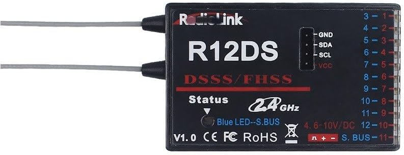 RC helicopter aircraft parts For RadioLink AT10 II 2.4Ghz 10CH RC Transmitter with R12DS Receiver PRM-01 Voltage Return Module for RC Quadcopter Fixed Wing Replaceable accessories ( Size : Gold Mode 2