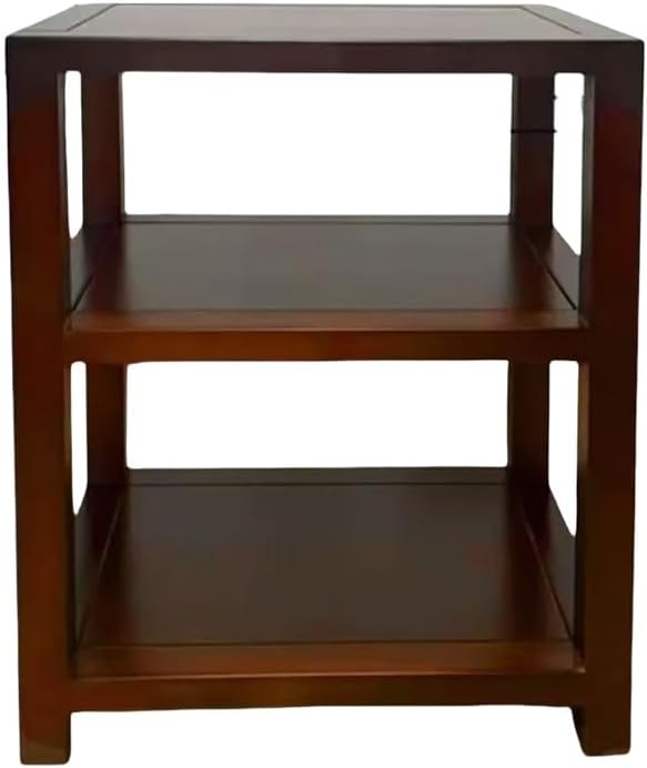 KGPGNYMYHA AV Media Stand Wooden Stereo Rack 3 Tier AV Cabinet Media Storage Cabinet TV Rack Solid Wood Audio Cabinet for Stereo System Servers(63cm-24.8in)