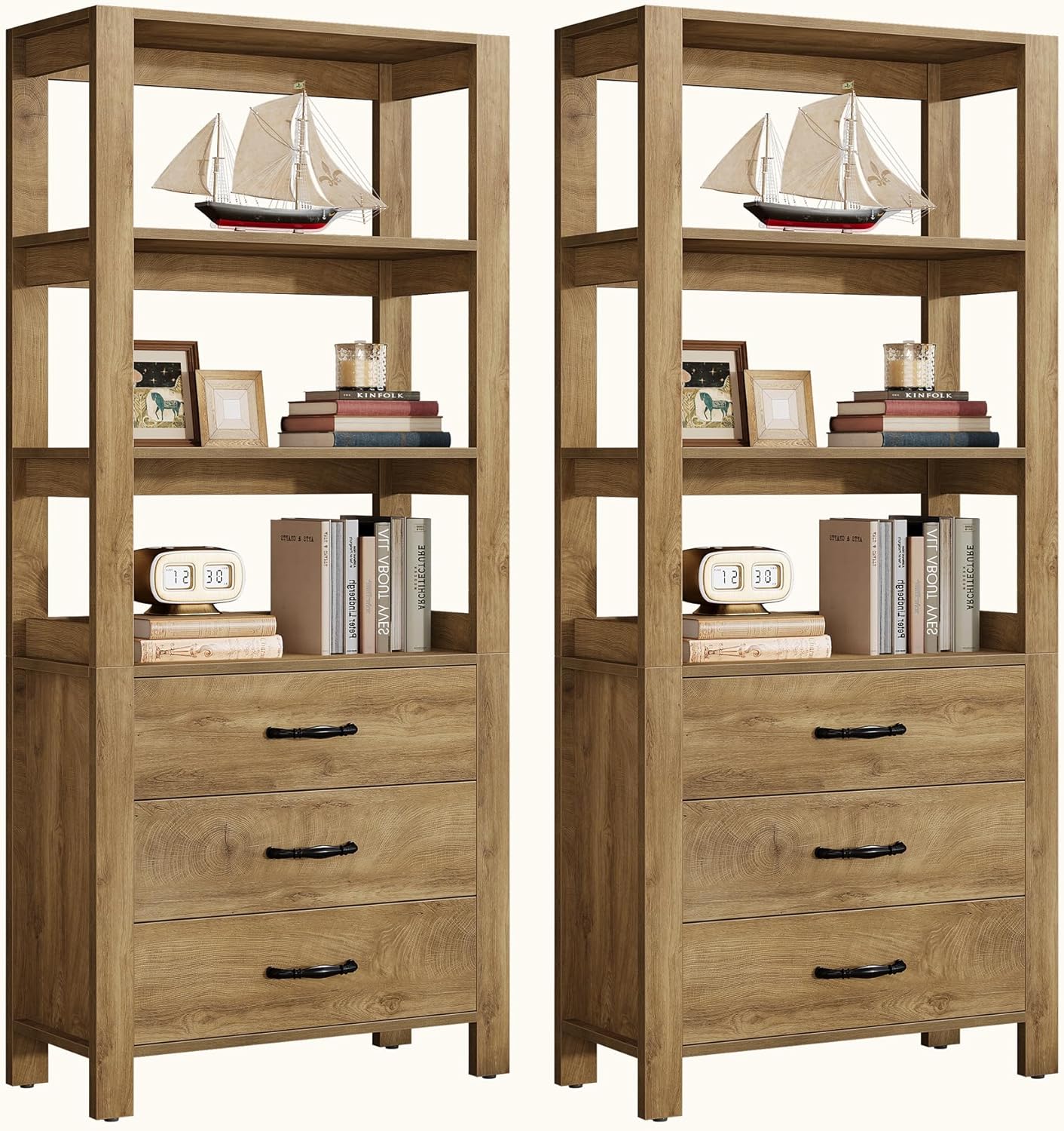 Tribesigns Bookshelves and Bookcases Set of 2, 70.9