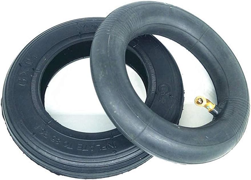 Scooter Replacement Wheels Electric Scooter Tires,6X1 1/4 Explosion-Proof Solid Tires Non-Slip Wear-Resistant Pneumatic Inner and Outer Tires,Suitable for 6-inch Mini Scooters,Ea(B)