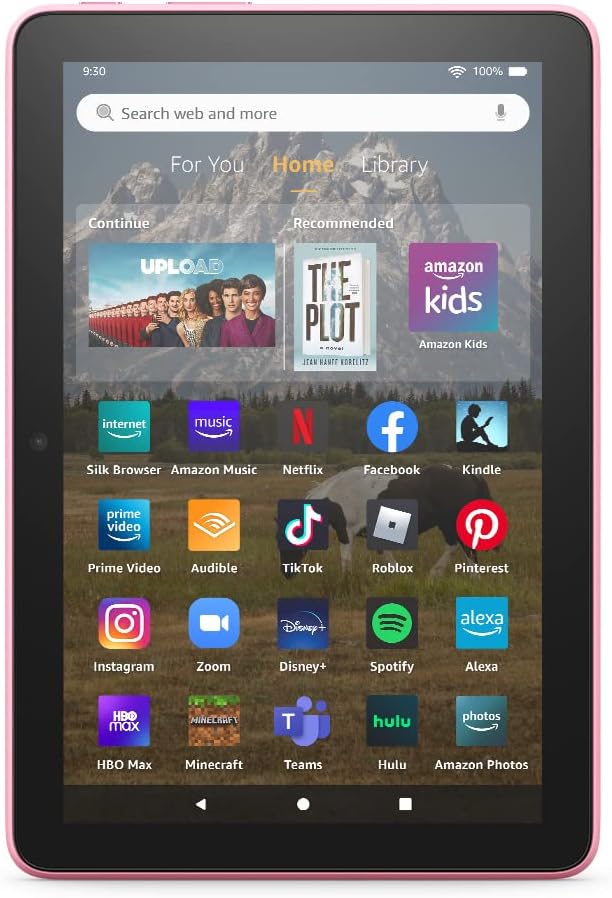 Tablet Bundle: Includes All-new Amazon Fire HD 8 tablet, 8” HD Display, 64 GB (Rose) & Made for Amazon Active Noise Cancelling Bluetooth Headphones (Rose)