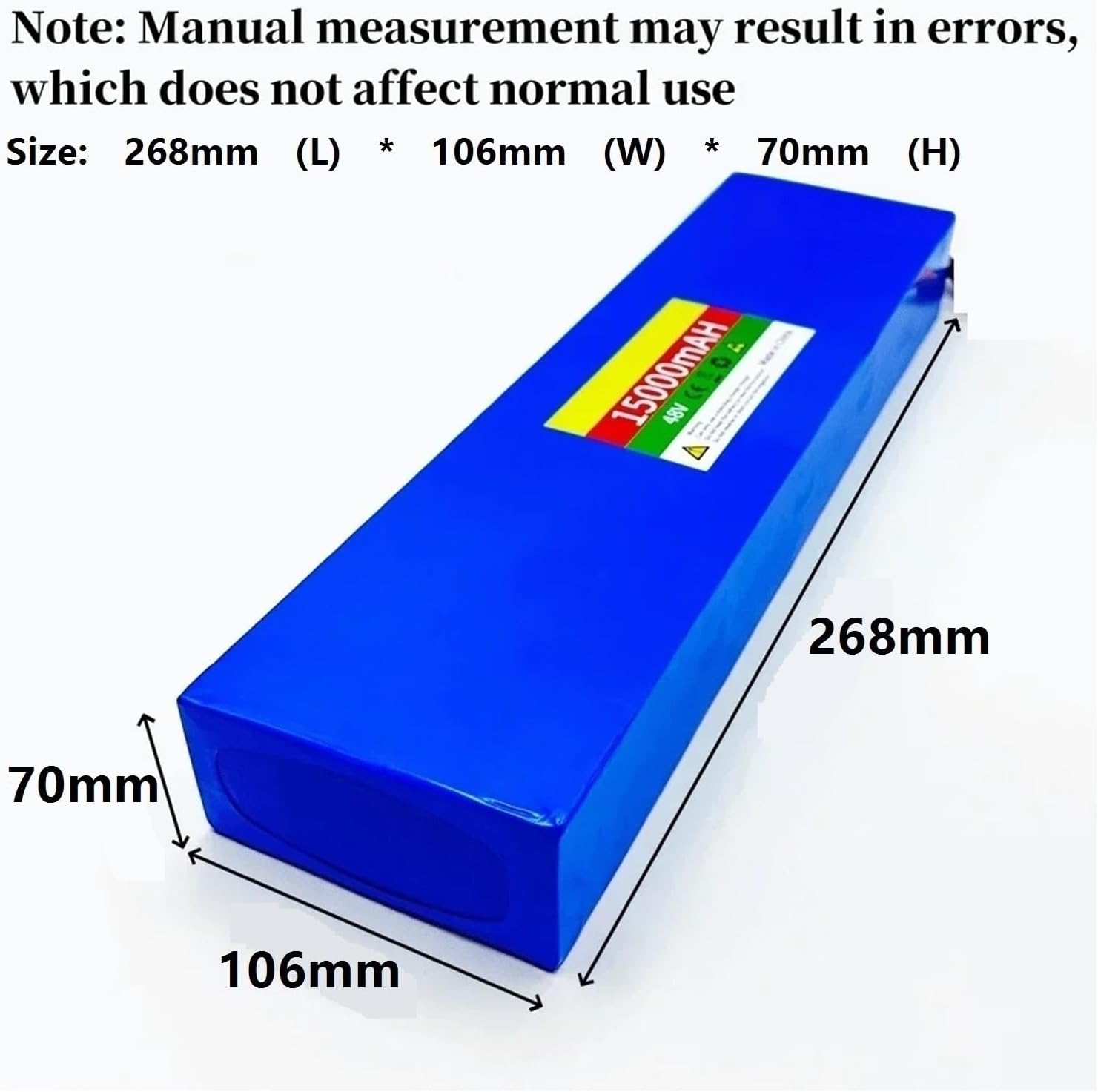 Rechargeable Lithiun Battery Pack，Connector: 2 * XT60 Plug+1 * T Plug, Compatible for AKEZ 11SQ Electric Scooter Battery Replacement 48V 15Ah