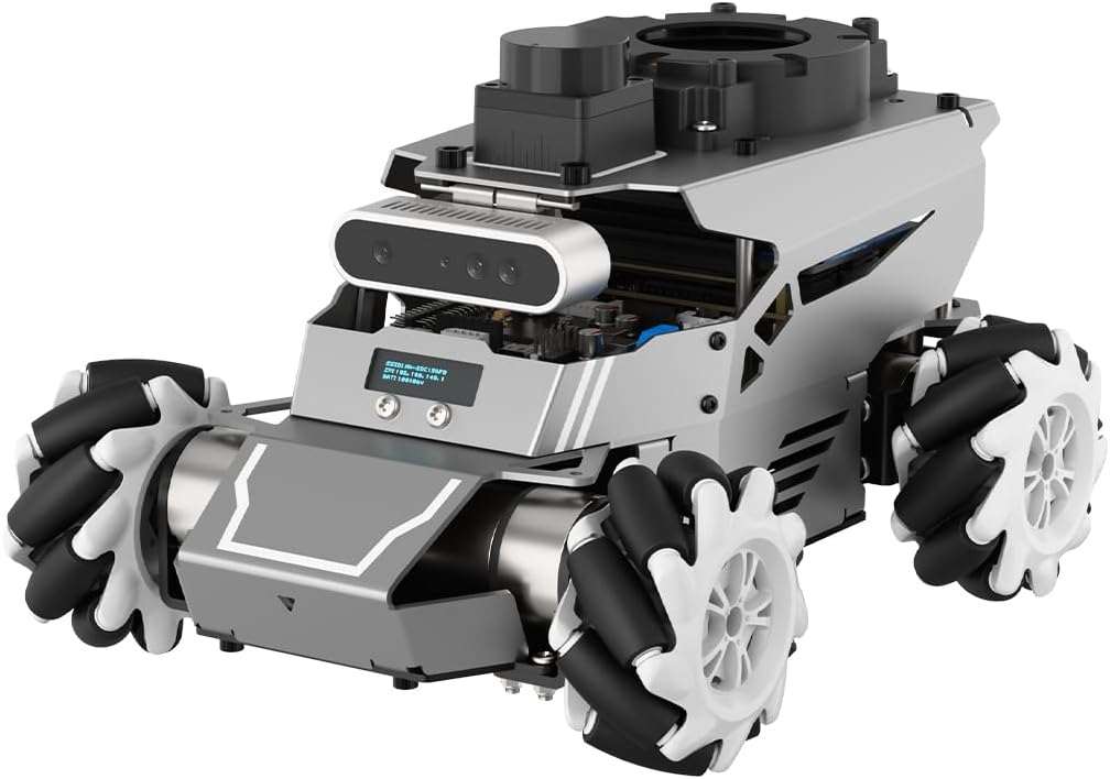 HIWONDER ROS2 Robot Car for Jetson RPi ChatGPT Large AI Models Depth Camera SLAM Mapping Navigation Autonomous Driving Programming Education 3-in-1 Chassis Car, ROSOrin Ultimate Kit, Jetson Orin NX 8G