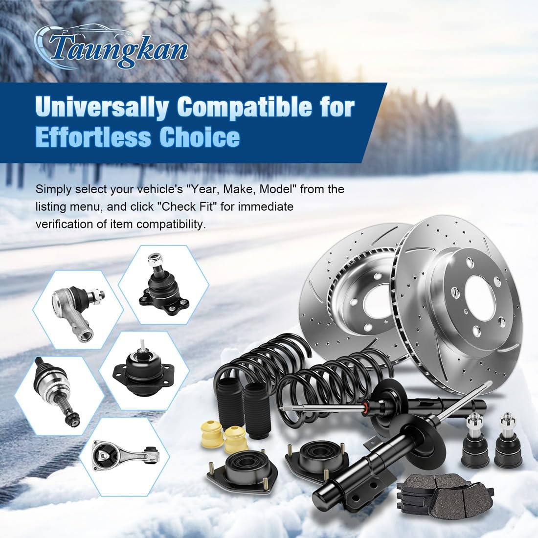 Front Brake Rotor Right 1PC for Lexus RC F 5.0L 2015 2016 2017 2018 2019, for Lexus GS F 5.0L 2016 2017 2018