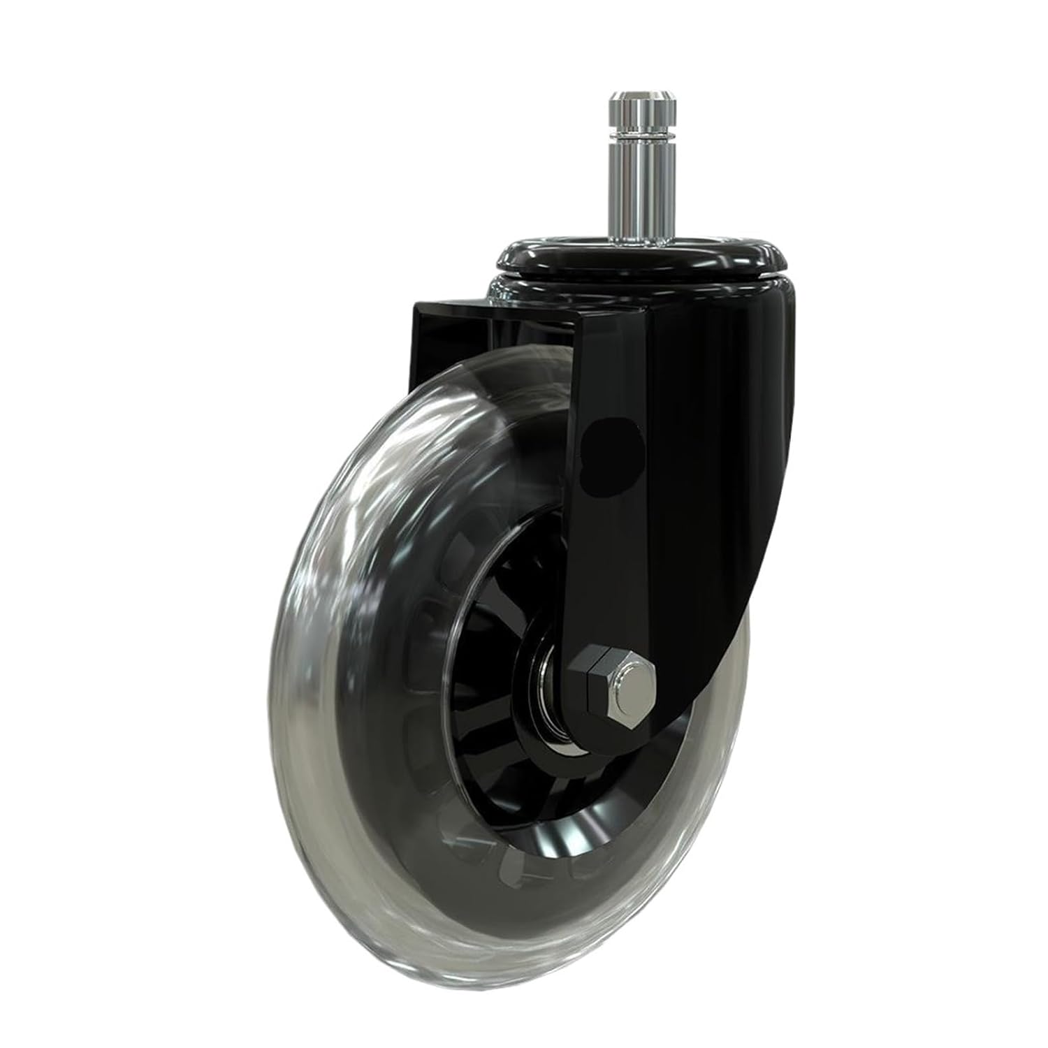 [Pack of 5] 4-inch Caster Elastic Ring Polyurethane Universal Wheel Scooter Twisting Transparent Roller