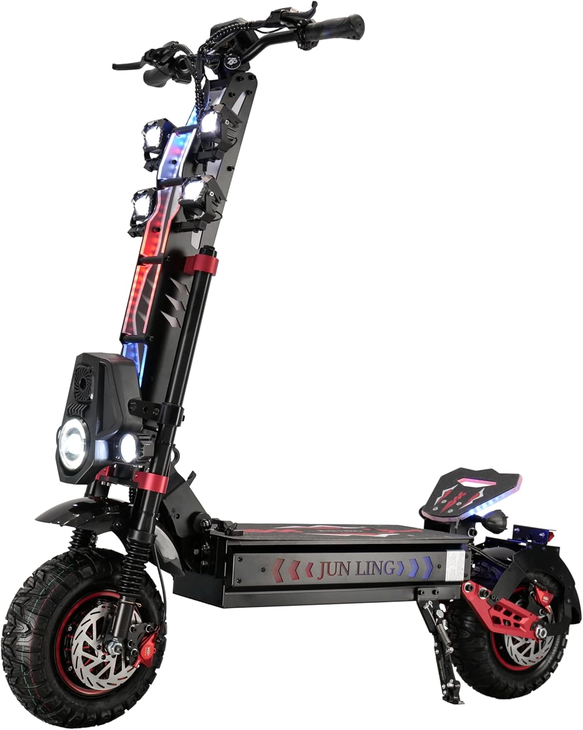 JL86 Pro Electric Scooter for Adults, 5000W Dual Motor， 60V 40Ah Quick-Release Battery, 55 MPH Speed, 13”Tubeless Tires, Dual Hydraulic Suspension, Foldable Off-Road Scooter