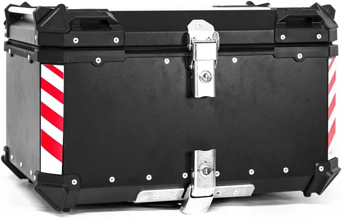 65L Scooter Trunk Accessories Aluminum Motorcycle Tail Box case Top Boxes(Black)