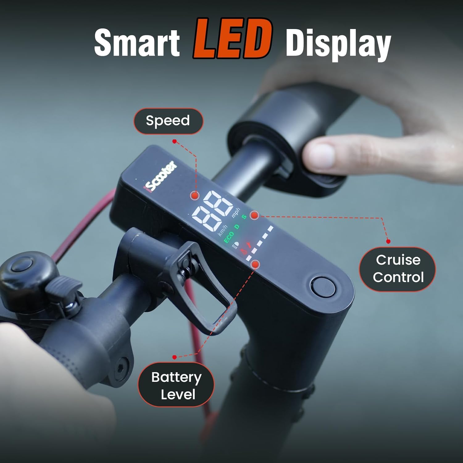 iScooter Electric Scooter Adults & Big Kids, 500/650 Peak Power, Up to 15/18/25 Miles Range, 19/22/25 MPH Top Speed, Cruise Control, Dual Braking System, Foldable E Scooter for Commuting & Campus Use