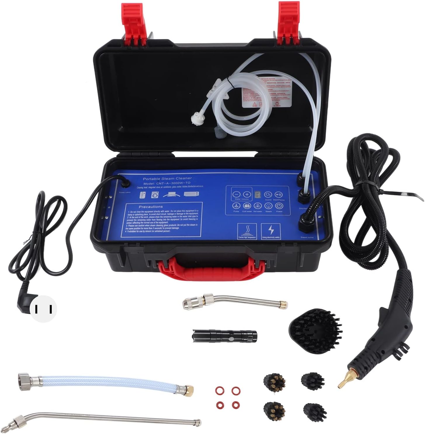 Steam Cleaner, Quick Steaming Easy Operation Long Working Hour Household Steam Cleaning Machine 300-350KPa for Furniture (1700W US Plug 110V)