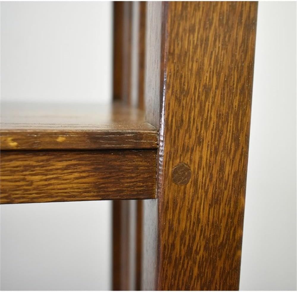 Pemberly Row Traditional Wood Open Bookcase in Walnut Oak Finish