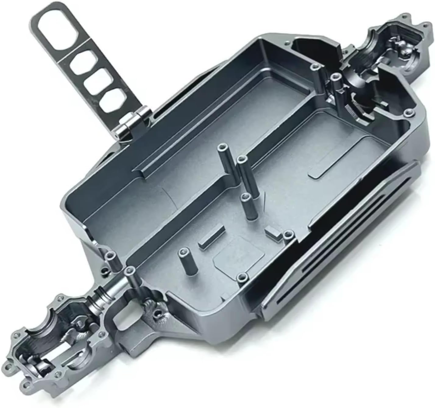 RC Car Accessories for Hyper Go 16207 16208 16209 16210 H16 M162 1/16 Metal Body for Chassis RC Car Upgrade Parts Accessories(Gray)