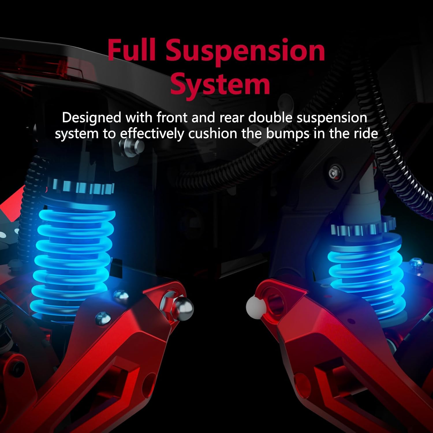 1600W Electric Scooter for Adults, 34mph Max Speed, 48V 18AH Battery, 10-inch tire, Double Suspension Hydraulic Shock Absorber, Ideal for Outdoor Adventure & Commuting