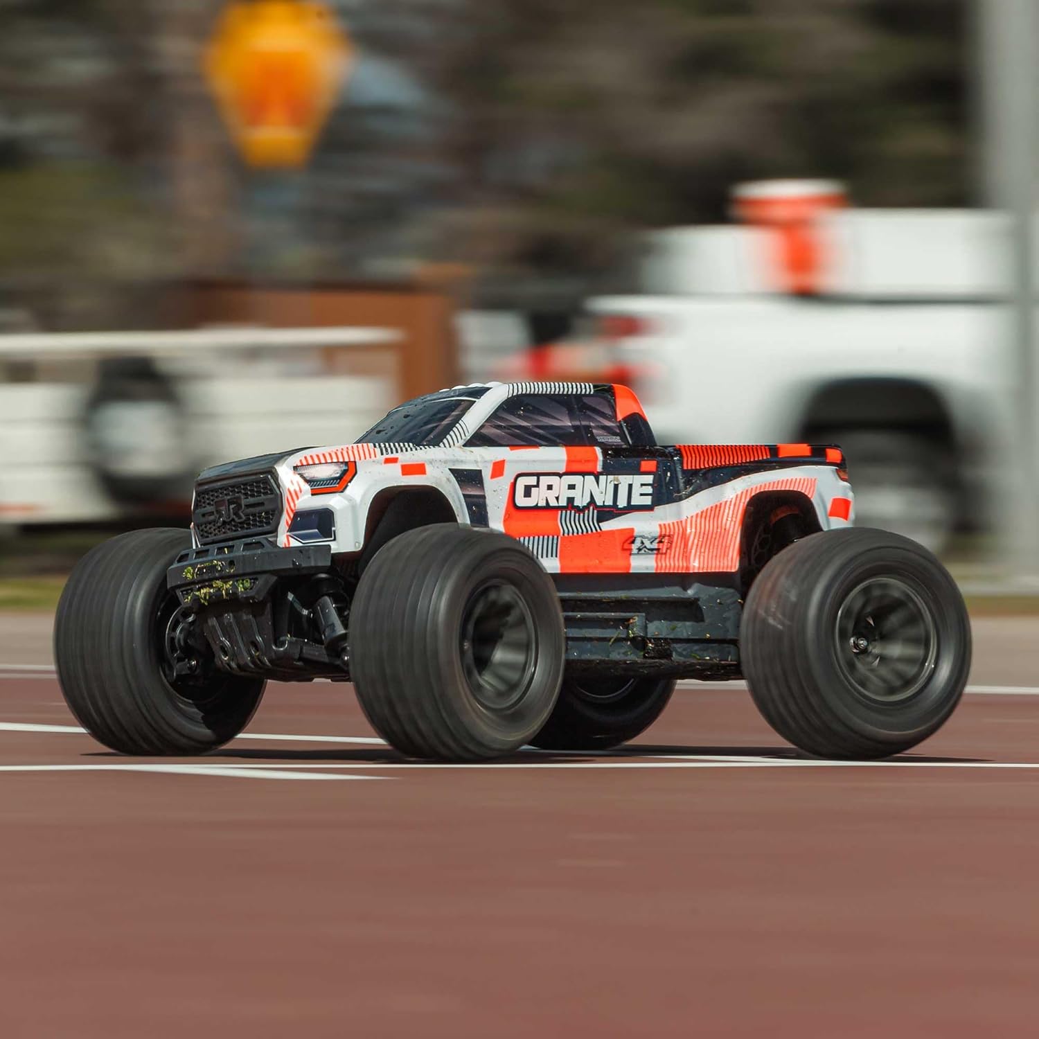 ARRMA RC Truck 1/10 Granite 4X4 RTR Brushed Monster Truck, Orange, RTR (Battery and Charger Not Included) ARA4202V4T3