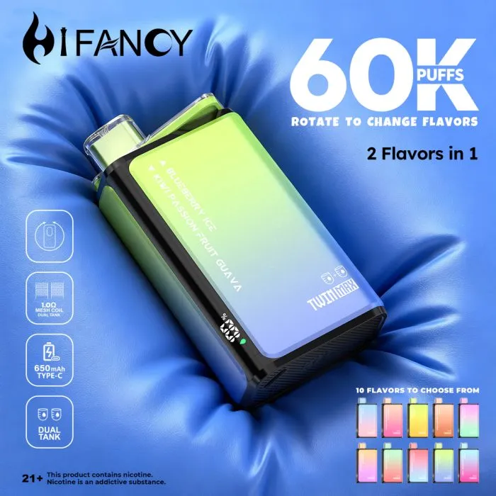 HIFANCY TWIN MAX 60K 2 in 1 (10pcs) - MYEU VAPES