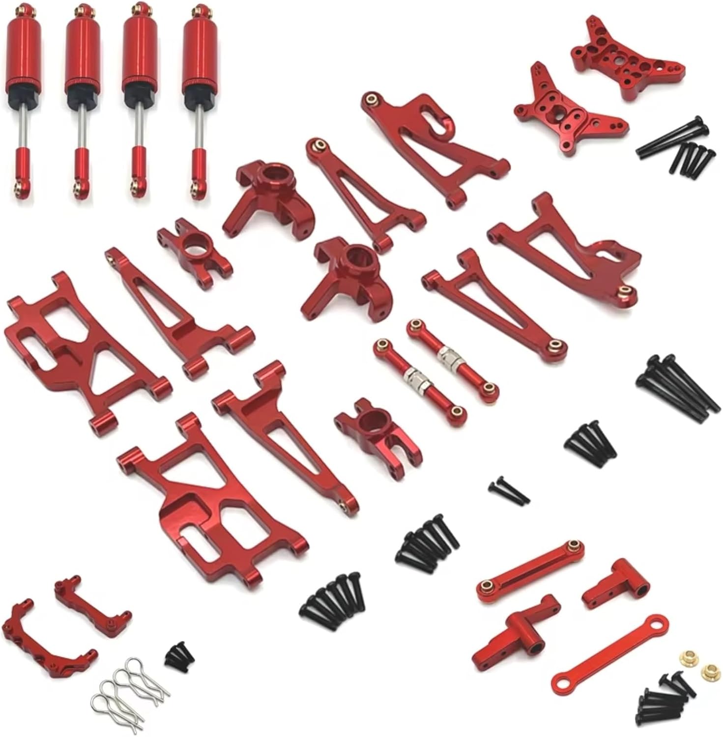 RC Models Spare Parts For MJX 14209 14210 1/14 Metal Upgrade And Modification Vulnerable Parts Kit Remote Control Car Accessories(Red)