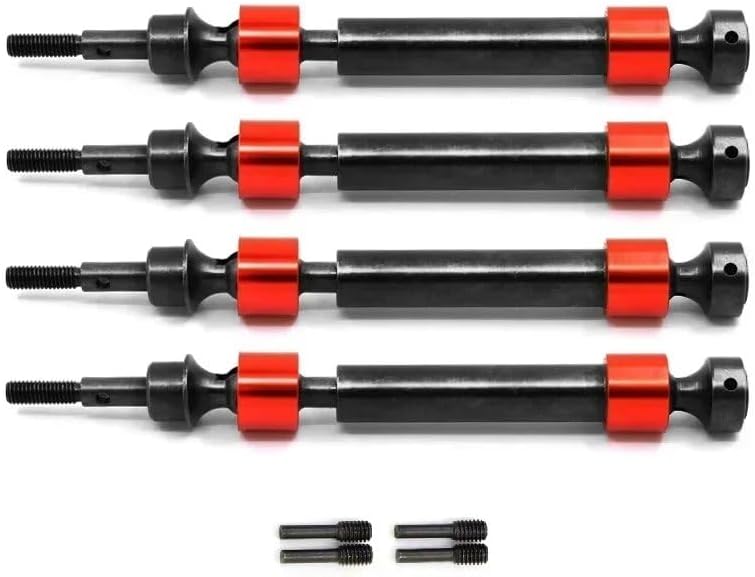 Hardened Steel Splined CVD Drive Shaft 5451X for Traxxas 1/10 Maxx E-MAXX T-MAXX RC Car Upgrade Parts Accessories(4pcs Red)