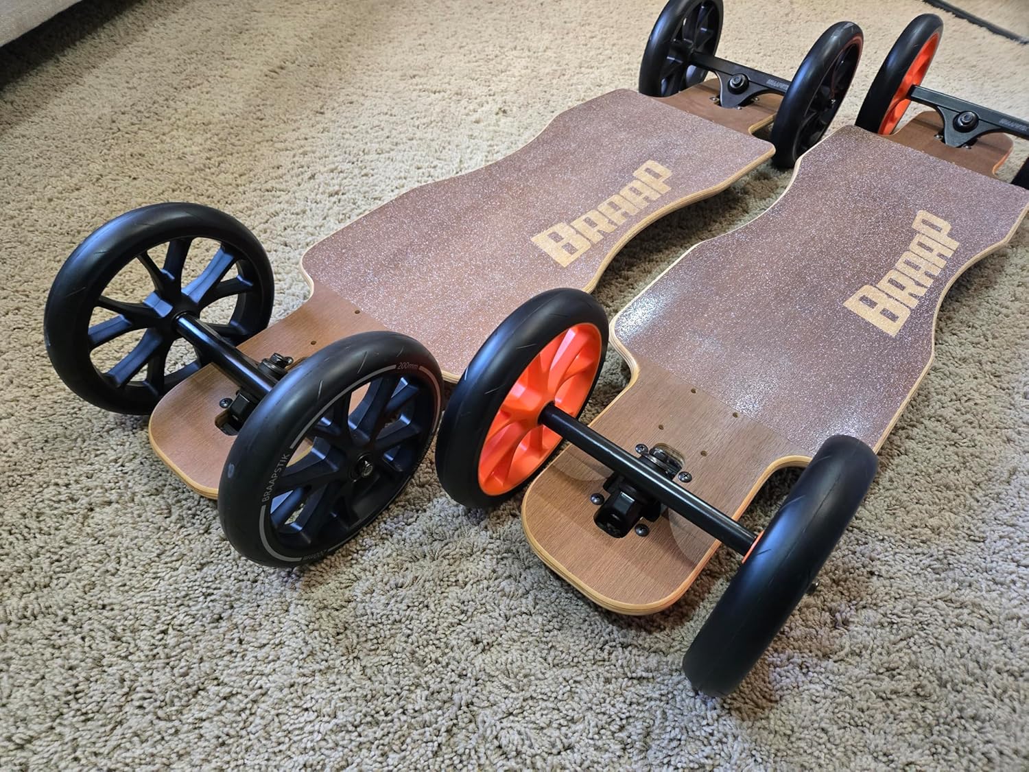 Large Wheel Longboard - Big Wheel Skateboard - Safer and More Comfortable to Ride - Great for Beginners and Intermediate Skateboarders - Orange Wheels Available Upon Request
