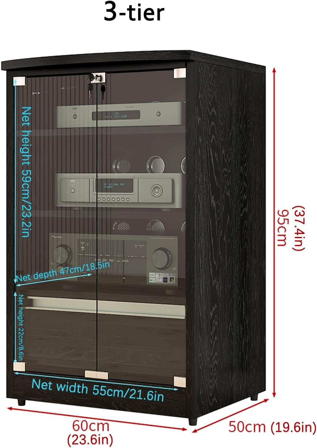 GUAWJRZDP Media Stand with Storage