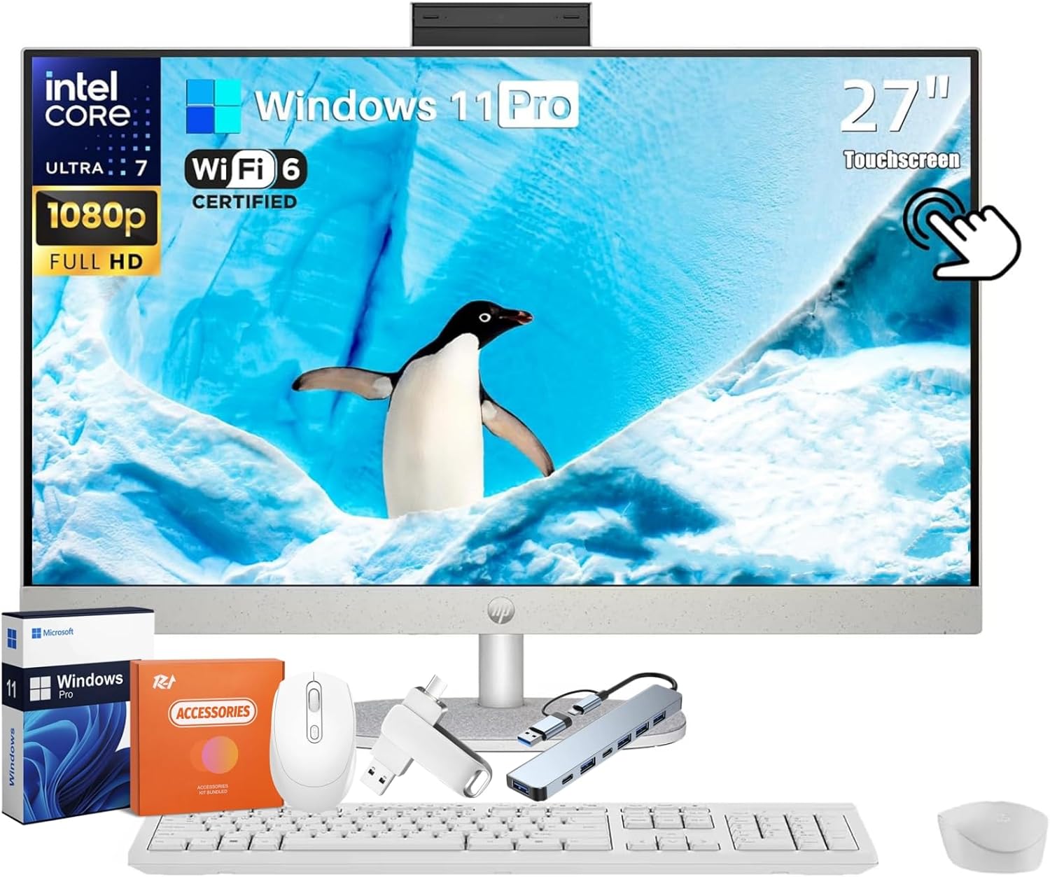 HP 27 All-in-One Desktop Computer, 27