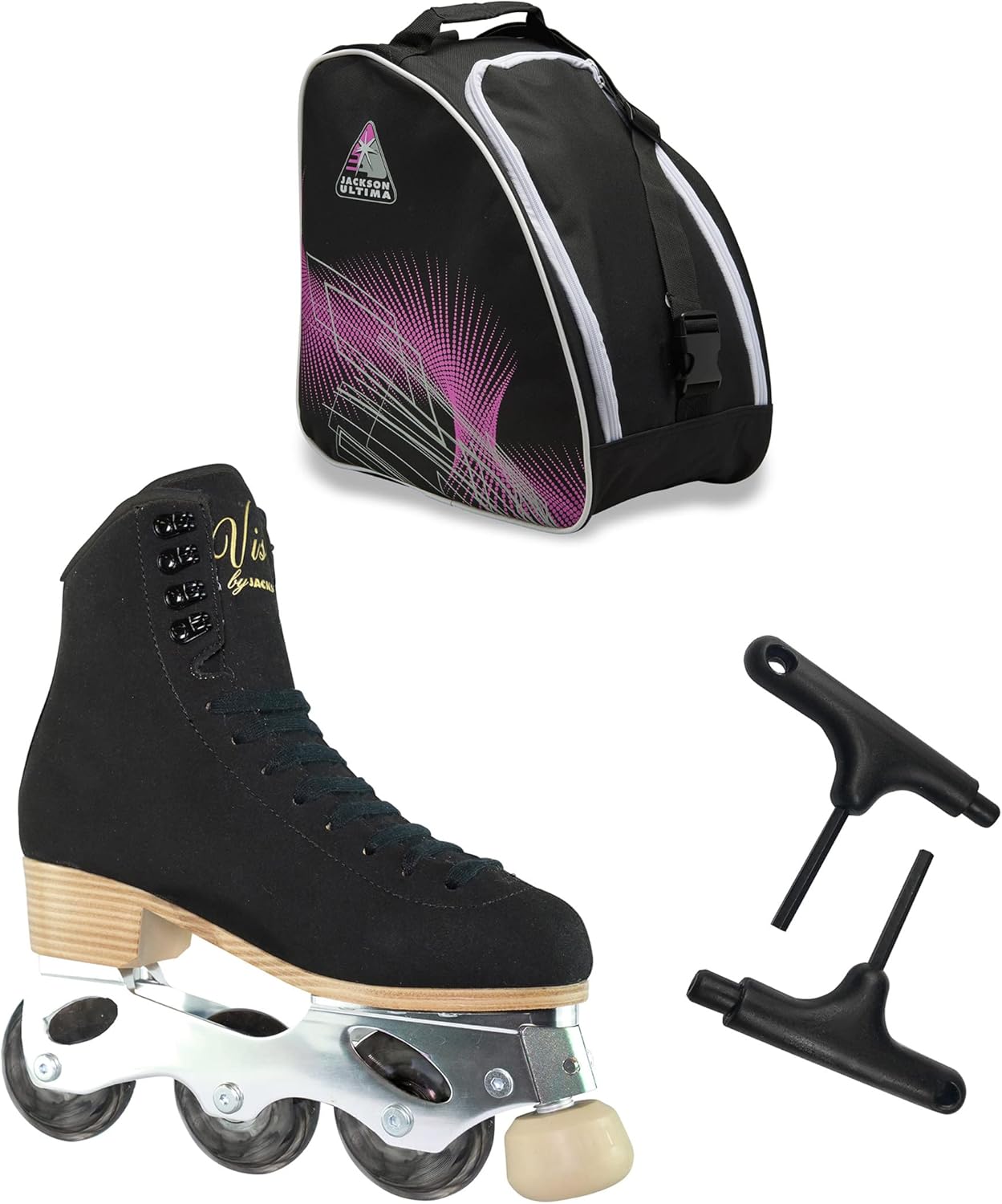 Jackson Utima Inline Roller Skates Vista/Finesse/Mystique/Elle Bundle with Bag JL350 and Wrench Tool 2pcs / JUST LAUNCHED 2022