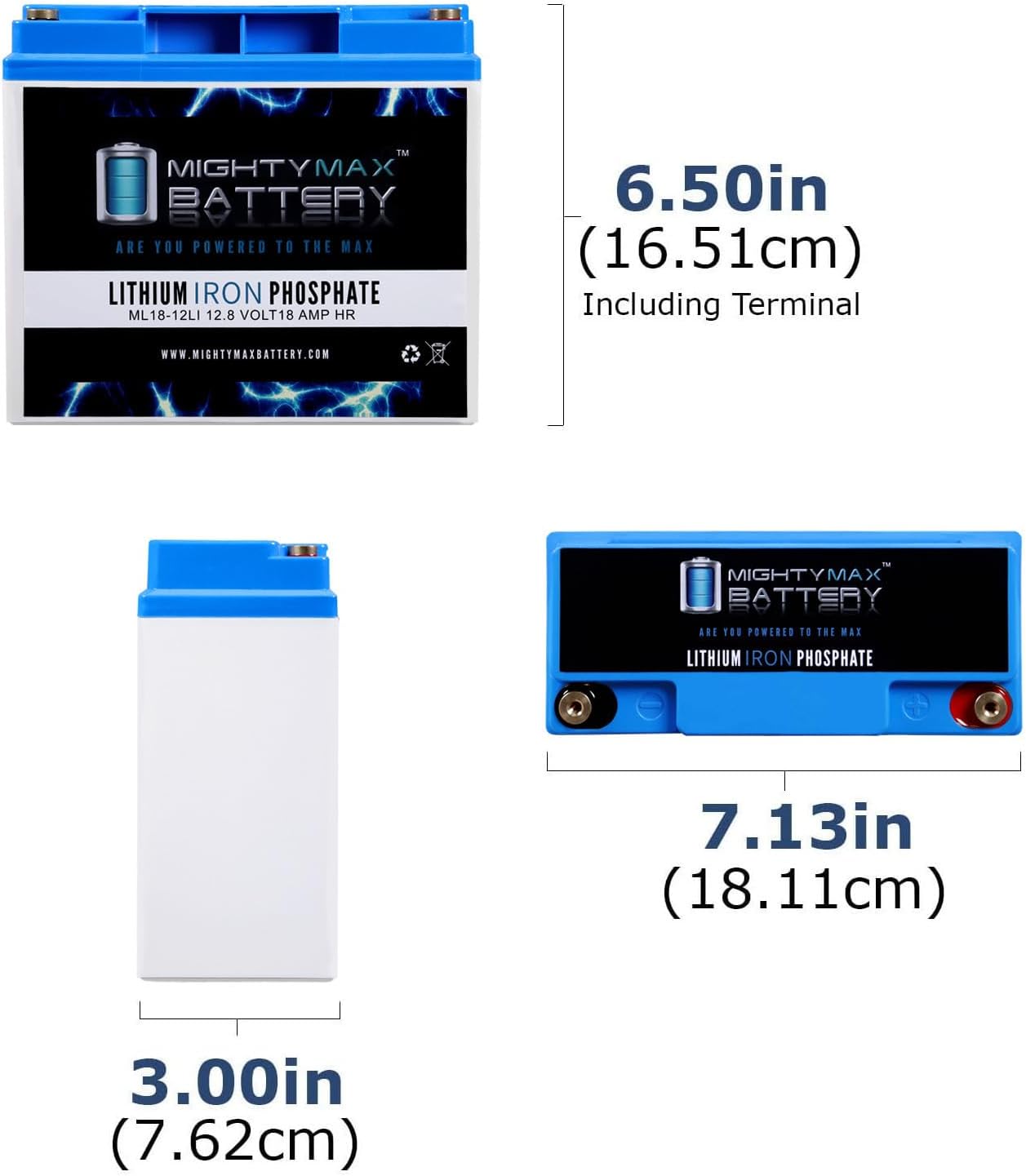 Mighty Max Battery 12V 18AH Lithium Replacement Battery Compatible with 3 Wheel Learning Scooter (Pack of 3)