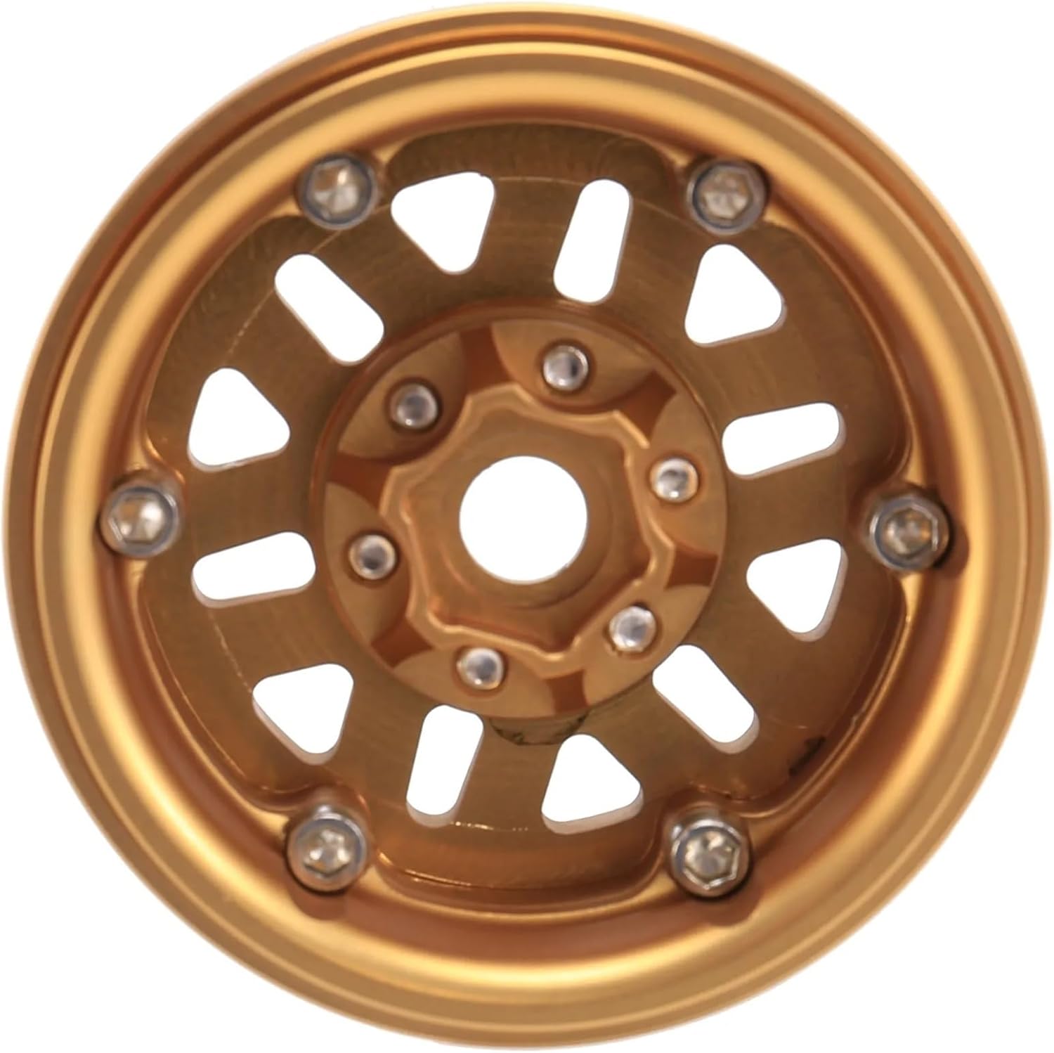 For Traxxas For TRX-4 For Axial For SCX10 D90 YK4082 1/10 240g/pcs Heavy Brass Beadlock 1.9 Wheel Hub Rim RC Crawler Car Parts Models