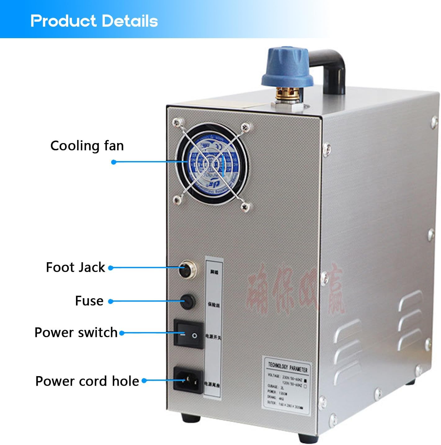 ylpddmm Jewelry Steam Cleaner - 1300W 2L Commercial Electric Gem Washer Cleaning Tool Stainless Steel Jewelry Washer Gold Sliver Jewelry Ring Steamer Cleaner Machine