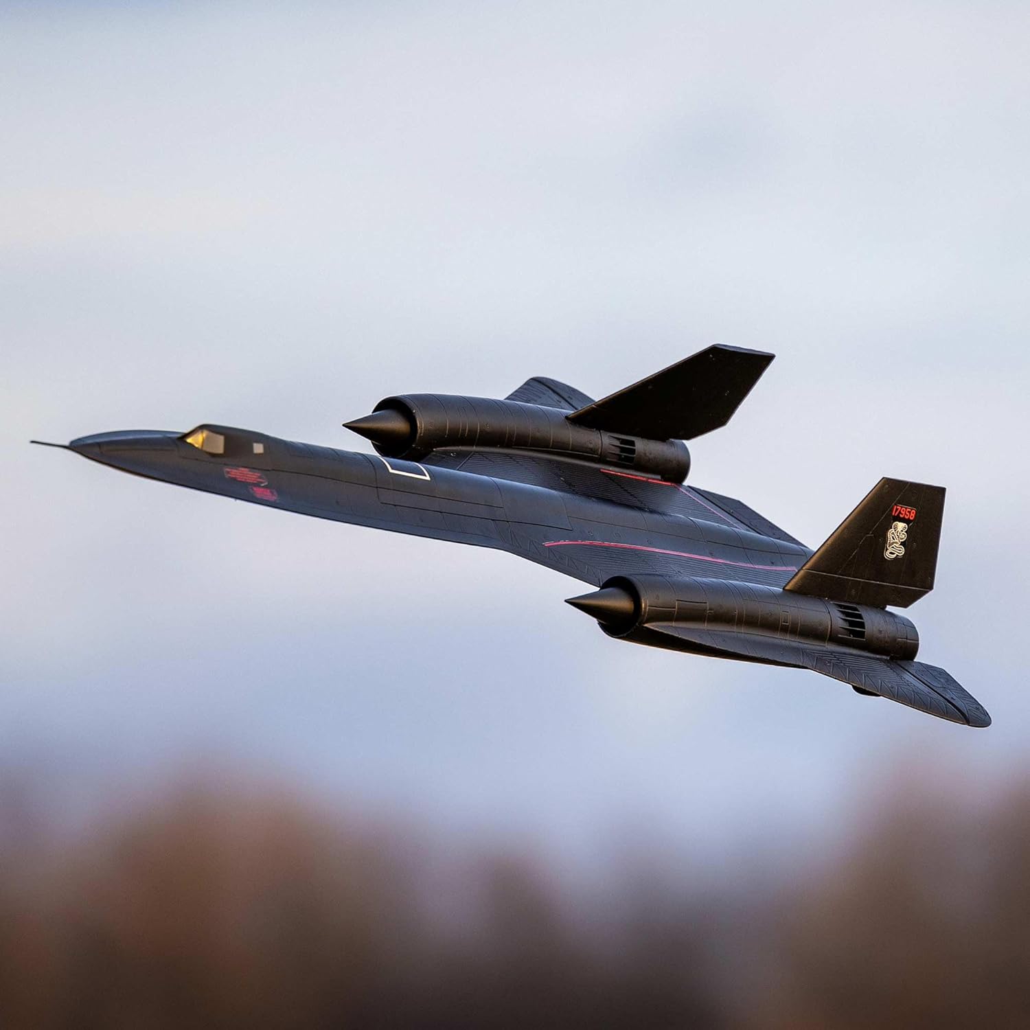 E-flite RC Airplane SR-71 Blackbird 40mm Twin EDF BNF Basic Transmitter Battery and Charger Not Included EFL02050