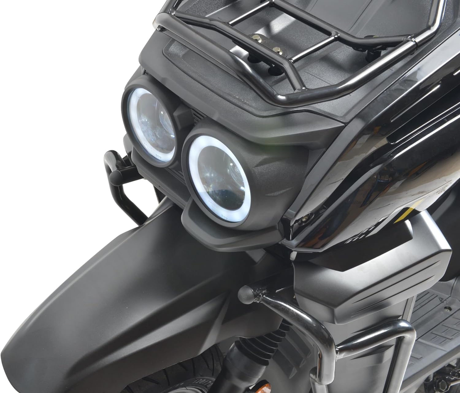 HHH Tank 150 Moped Gas 150cc Scooter 150cc Motorcycle Fully Automatic Adult Bike Street Motorcycle with 12 inch Aluminum Wheels ( White )