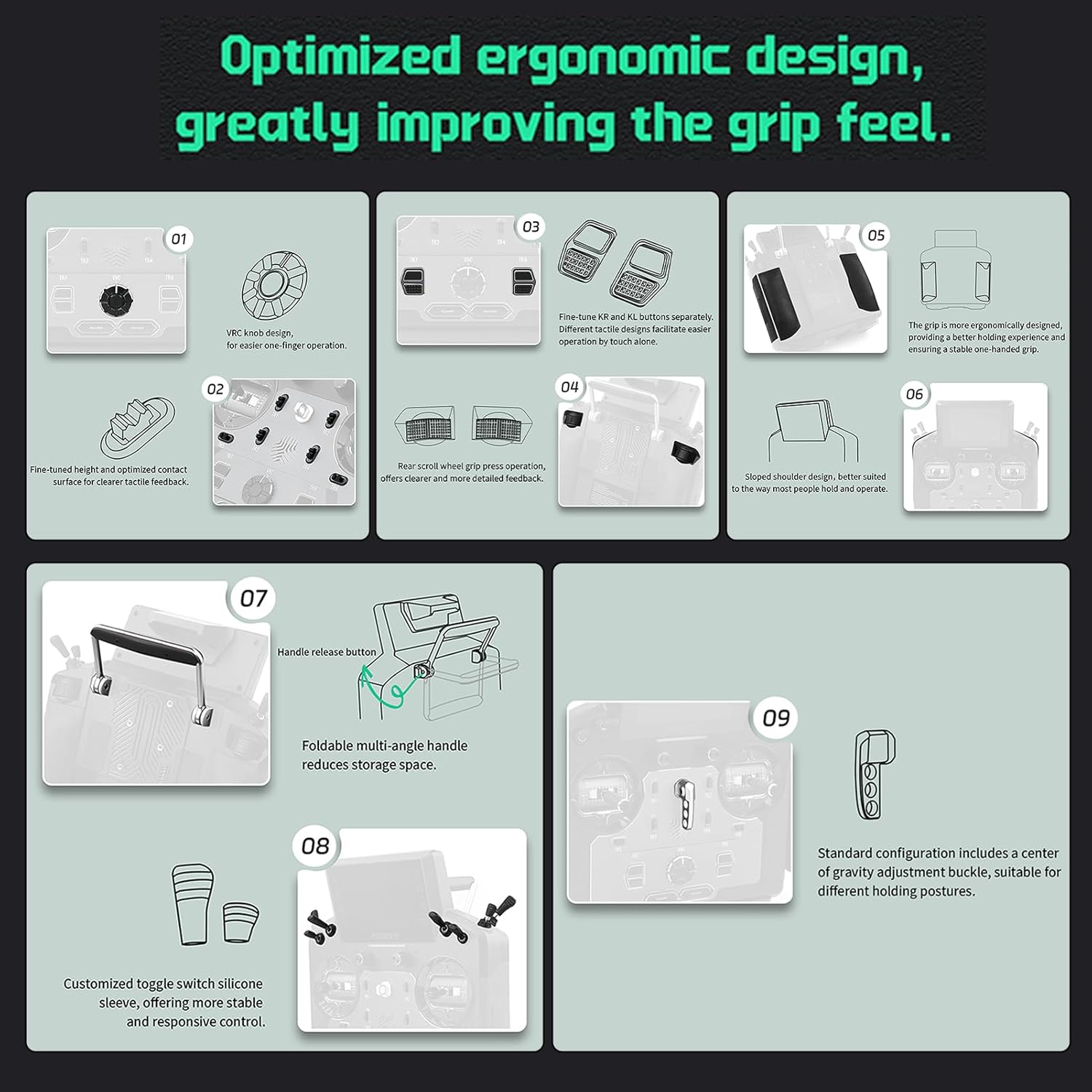 Flysky PL18 Ultra RC Transmitter with FTR8B Receiver Kit, 18 Channel Remote Controller with IPS Touchscreen, Dual Antenna, for Airplane Helicopter Car Boat Robot Glider