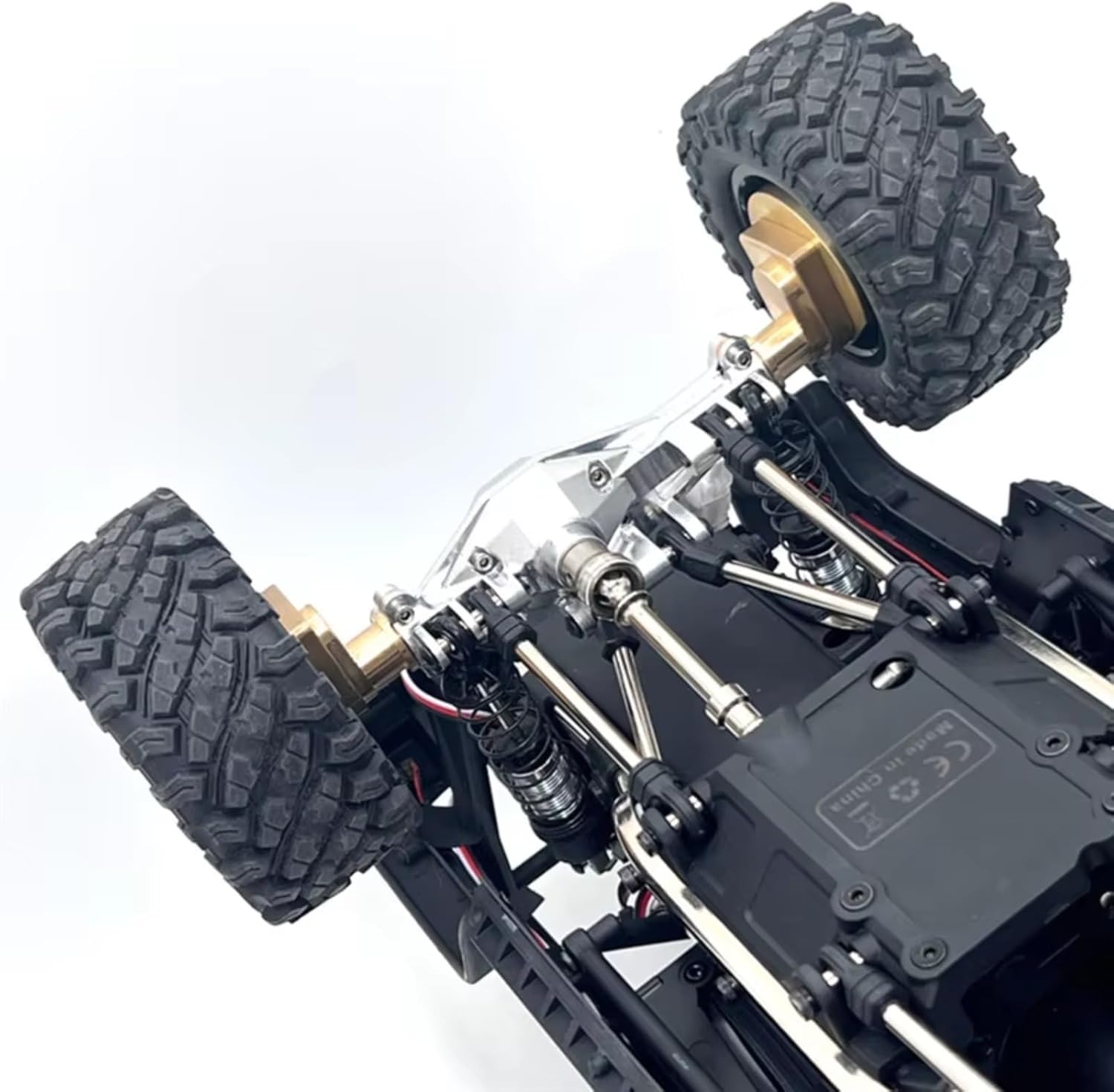 RC Models Parts For MJX H12Y RC Car Parts Metal Upgrade Front And Rear Axle Housing Brass Cup C-For seat Cover(Silver)