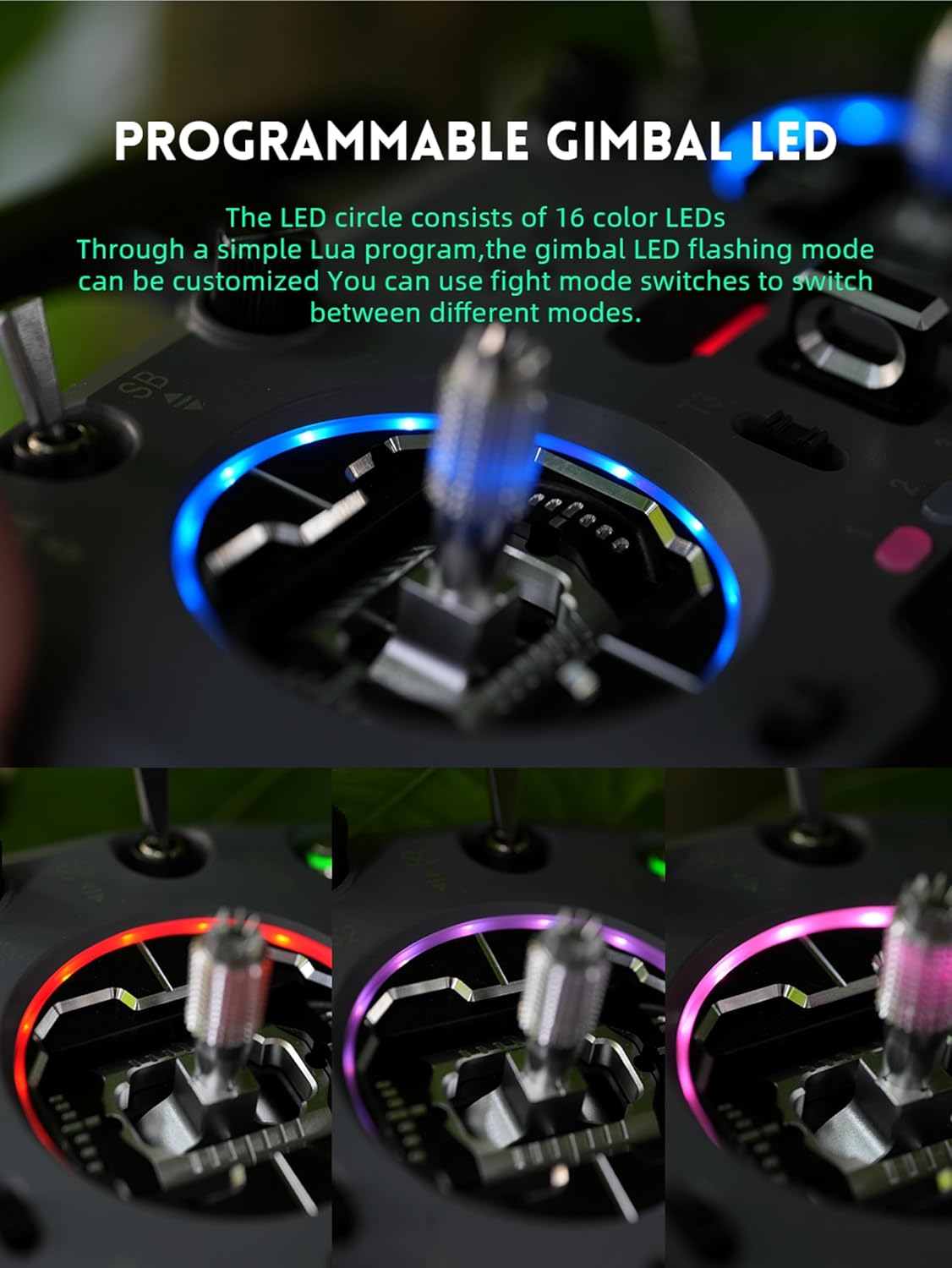 HelloRadio V14MAX ELRS FPV Radio Transmitter – 2.4GHz ELRS OpenTX/EdgeTX Remote Controller with CNC Hall Gimbals, AI Voice Assistant, External Module Bay, Foldable T-Antenna, and OLED Display for RC FPV Drones