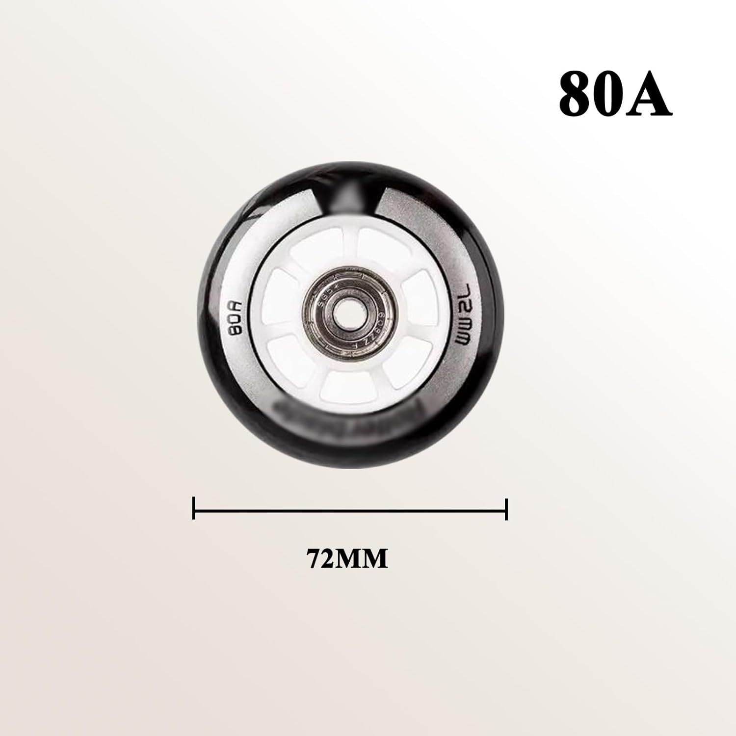 Skate Wheels Replacement, 80A 82A Inline Skate Wheels Roller Skate Wheels Roller Blade Skating Wheels 72MM/76MM/80MM, Intended for Roller Blade Wheel Replacement