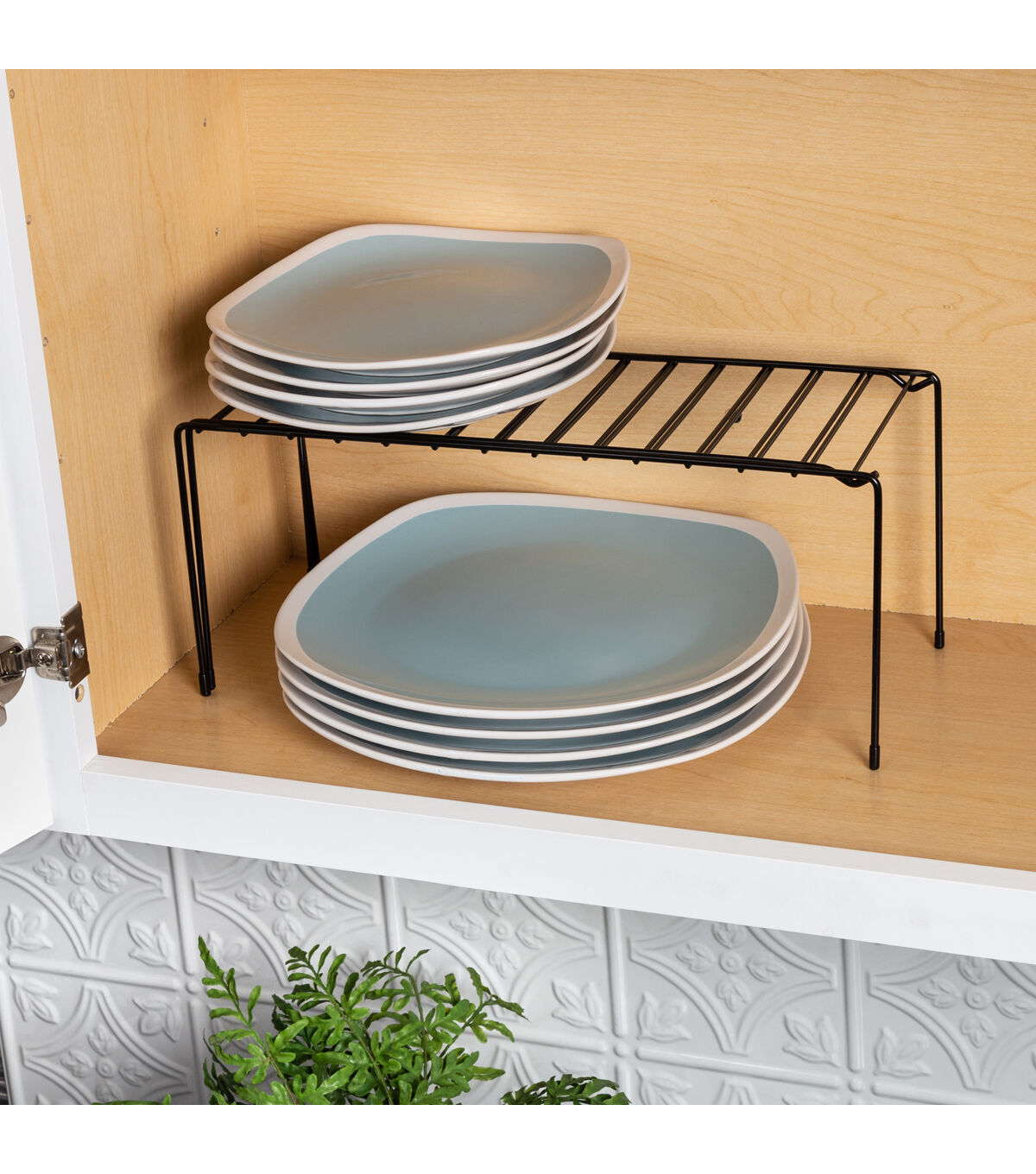 Honey Can Do 28 x 6.5 Black Steel Expandable Pantry Organizer Shelf