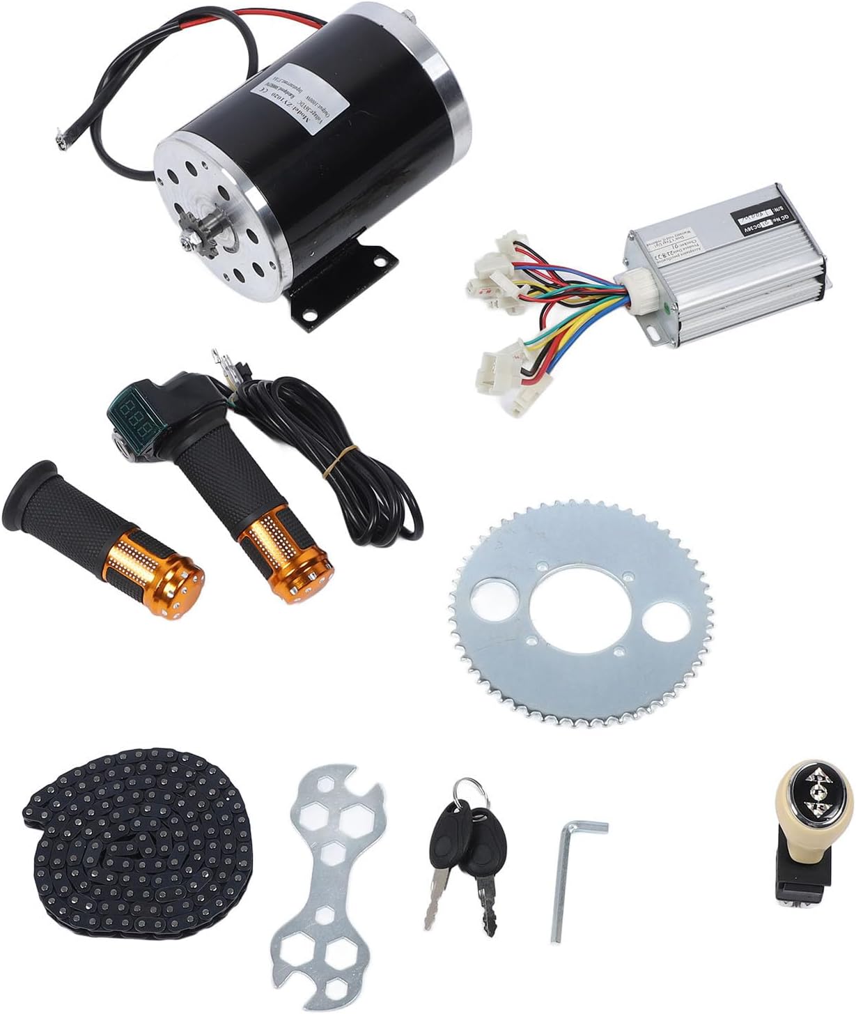 36V 1000W Brushed DC Motor Kit with Controller and Throttles for Go Kart, Motorcycle, Off Road Vehicle, and Scooter Modification Easy Installation, Superior Driving Experi