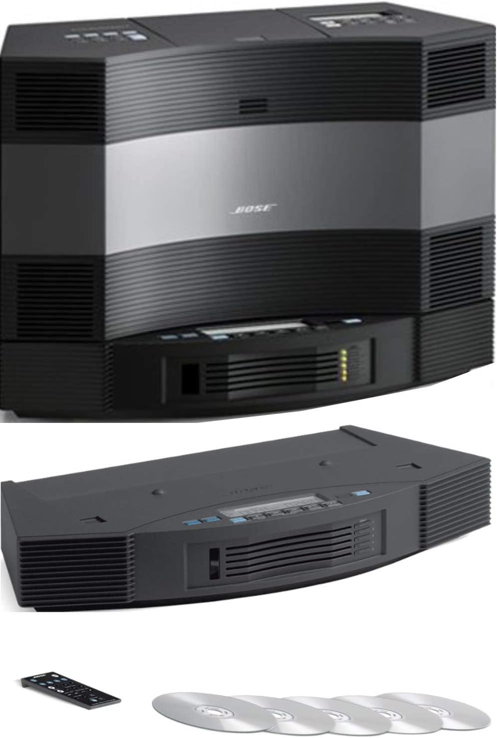 Bose Acoustic Wave Music System and 5-CD Multi Disc Changer II - Graphite Grey (Black) (Renewed)