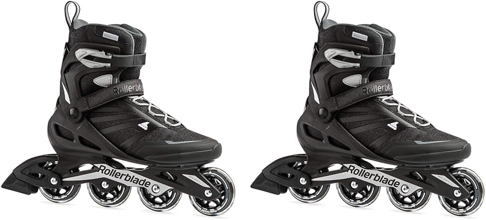 Rollerblade Zetrablade Men's Adult Fitness Inline Skate, Black and Silver, Performance Inline Skates,US Men's 11 & Zetrablade Men's Adult Fitness Inline Skate, Black and Silver