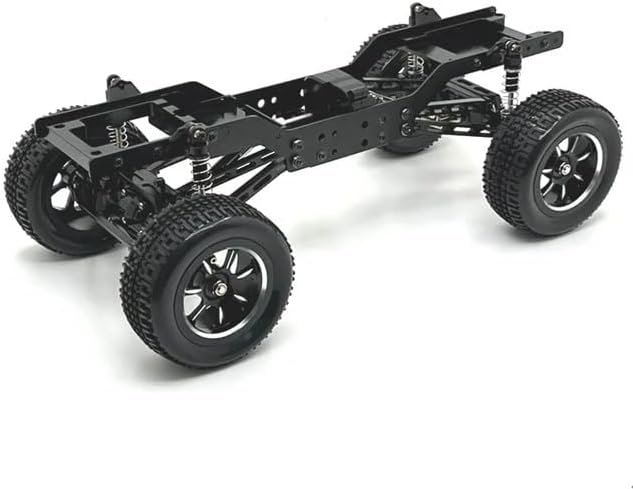 Metal Upgrade and Modification Front and Rear Door Bridges Frame Chassis for MN Model 1/12 MN168 RC Car Parts(Black)
