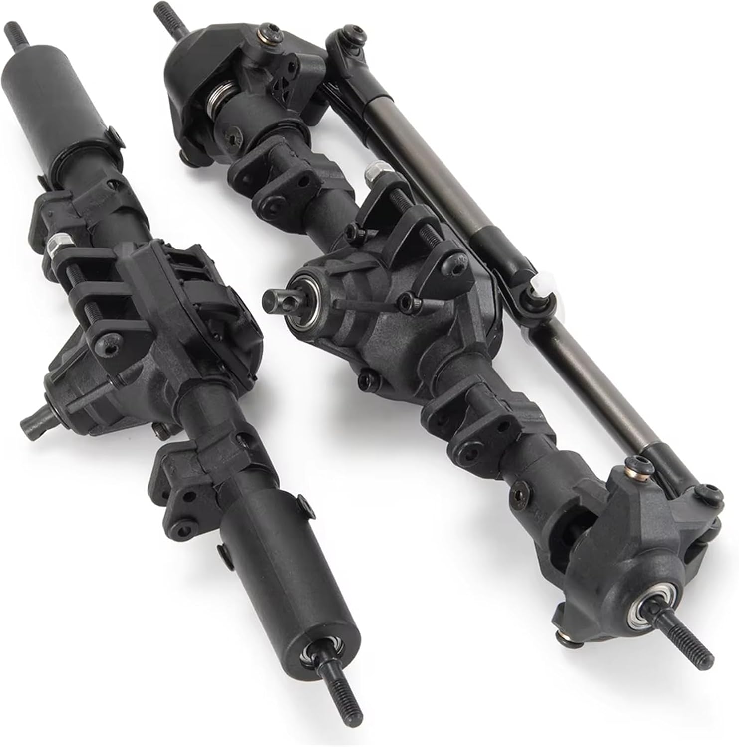 RC Car Upgrade Parts Compatible with Axial for SCX10 II 90046 90047 90027 90028 Upgrade Parts RC Car Front Rear Straight Axle for 1/10 RC Crawler(Rear and Front)