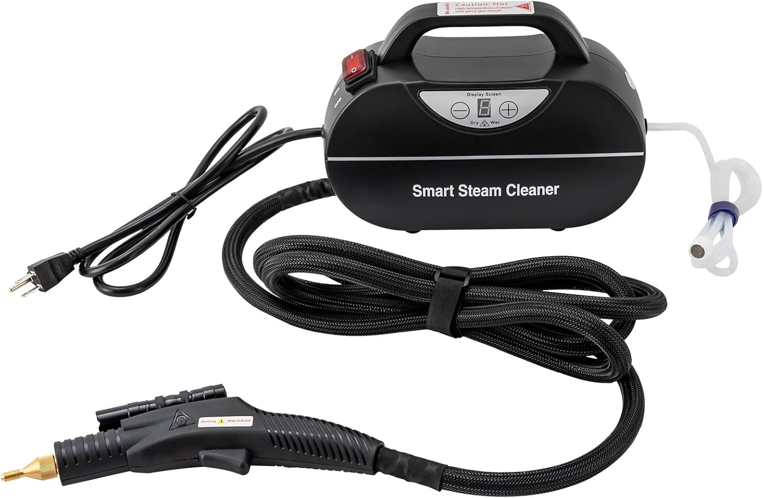 YIYIBYUS Handheld Steam Cleaner,Handheld Steam Cleaner 1800W Car Steam Cleaner for Home Use Wet & Dry Adjustable (Black)