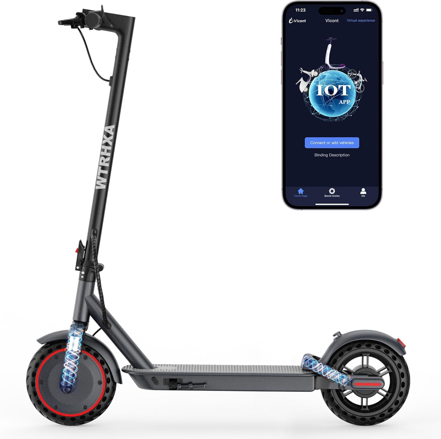Electric Scooter, Electric Scooter for Adults, 350W/500W Motor, 19 Mph Speed, 15/25 Miles Ranges, 8.5