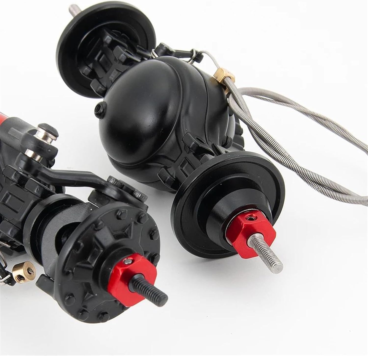 RC Vehicle Axles Compatible with Tamiya 1/14 RC Trailer Tractor Tow Drag Truck Upgrade Accessories Part CNC Metal Alloy Front/Rear Axle Differential(Front Axle)