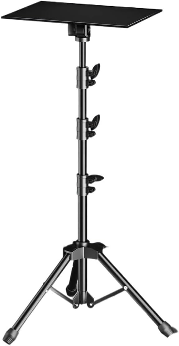 90/125/145CM Projector Tripod with Tray Laptop Tripod Adjustable Height with Hose Clamp(145CM)