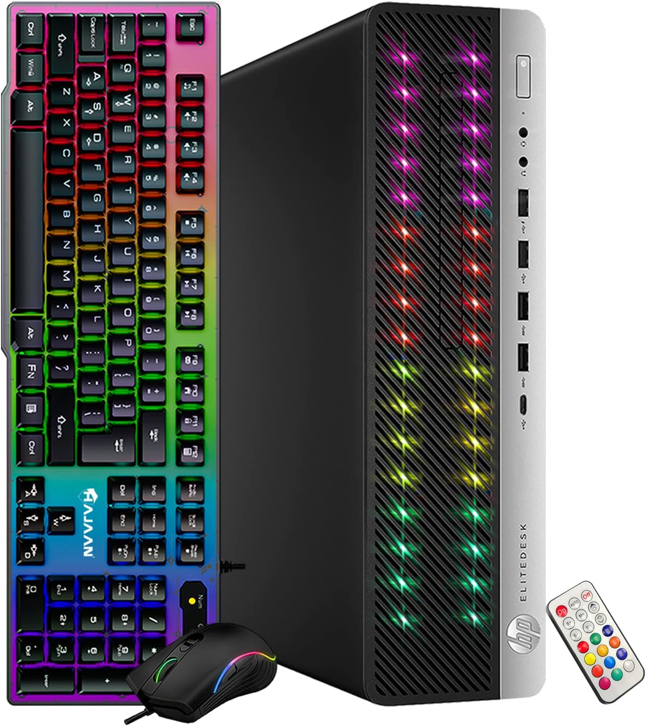 HP EliteDesk 800 G3 Computer Desktop PC, Intel Core i5-6500, 16GB RAM, 512GB M.2 SSD (Fast Boot), 1TB HDD, AMD RX 550 4GB, Gaming KB & M, WiFi, Windows 11 (Renewed)