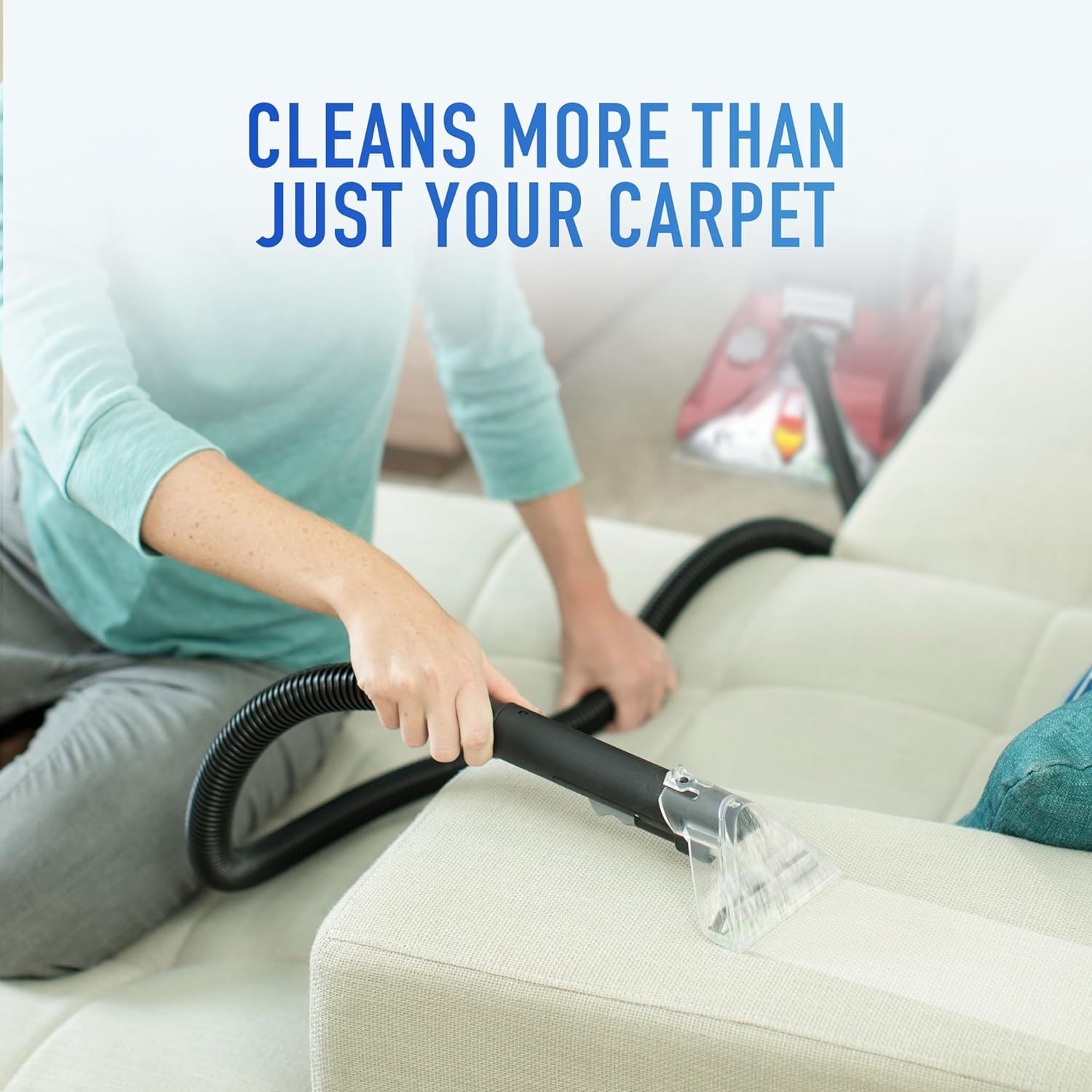 Hoover Power Scrub Deluxe Carpet Cleaner Machine with Paws & Claws Carpet Cleaning Solution (64oz), FH50150, AH30925